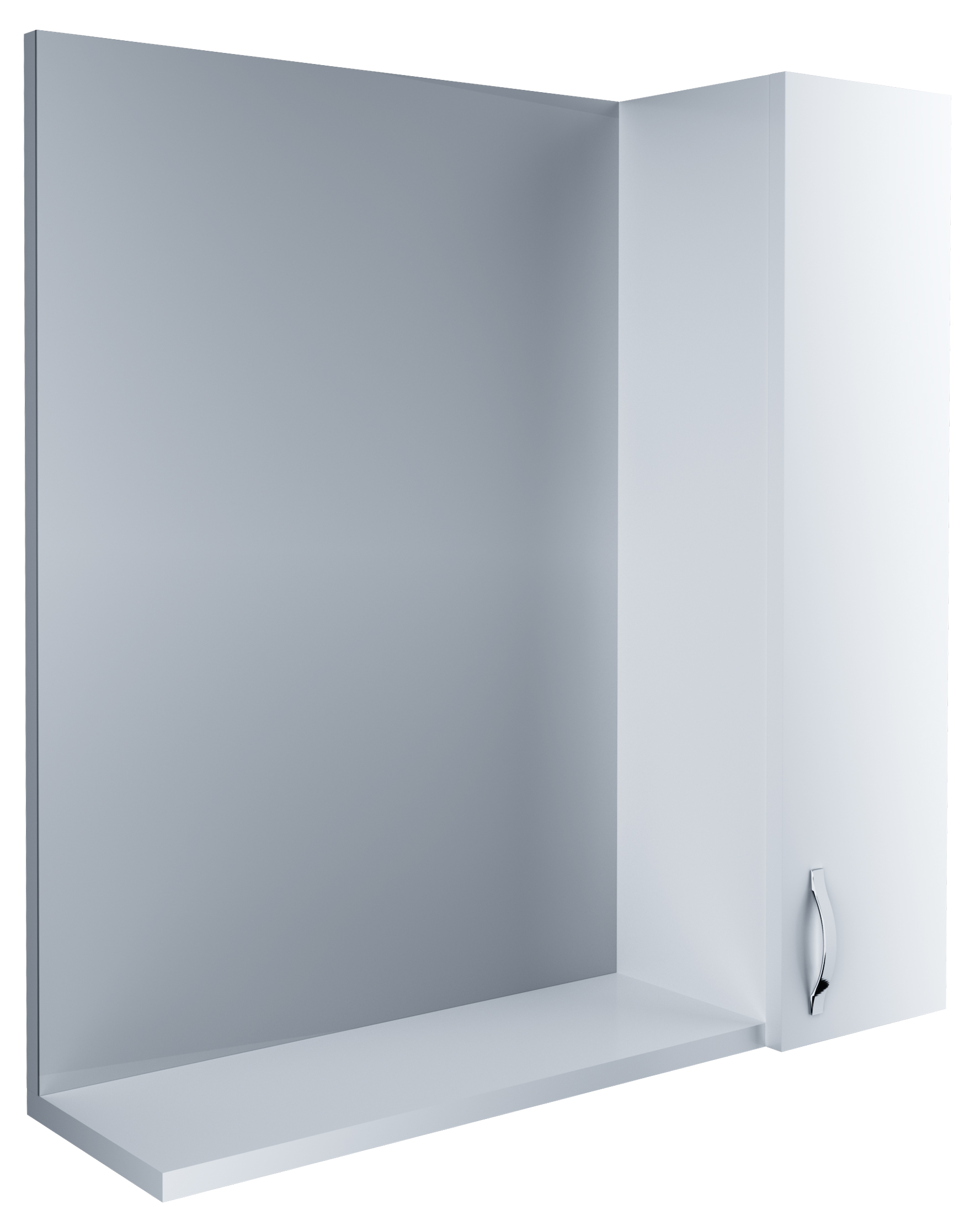 фото Шкаф-зеркало для ванной 1marka вита 65 белый глянец