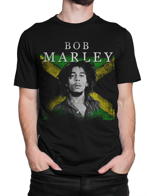 фото Футболка мужская dreamshirts bob marley - боб марли черная 3xl