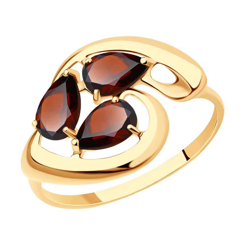 

Кольцо из золота р.  SOKOLOV 714627, гранат, 714627