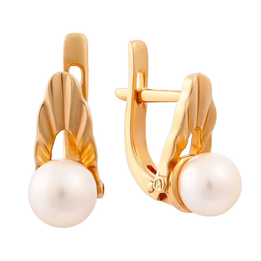 

Серьги из красного золота с жемчугом Золото Дисконт 6006-621-519, 6006-621-519
