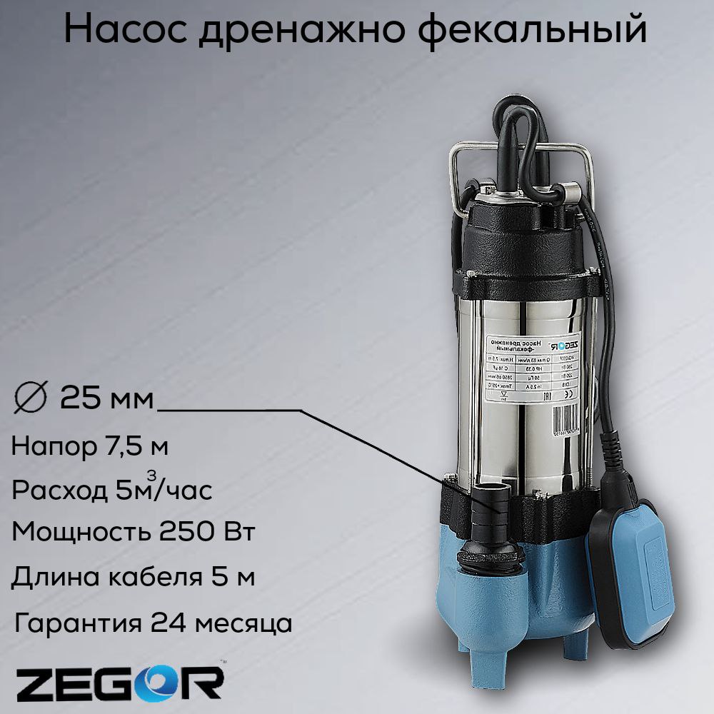 Дренажный насос Zegor WQV250F 5723₽