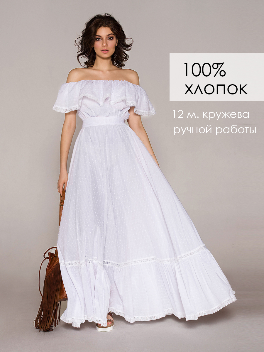 Платье женское Tailor Che Pjasmin белое 40-50 RU