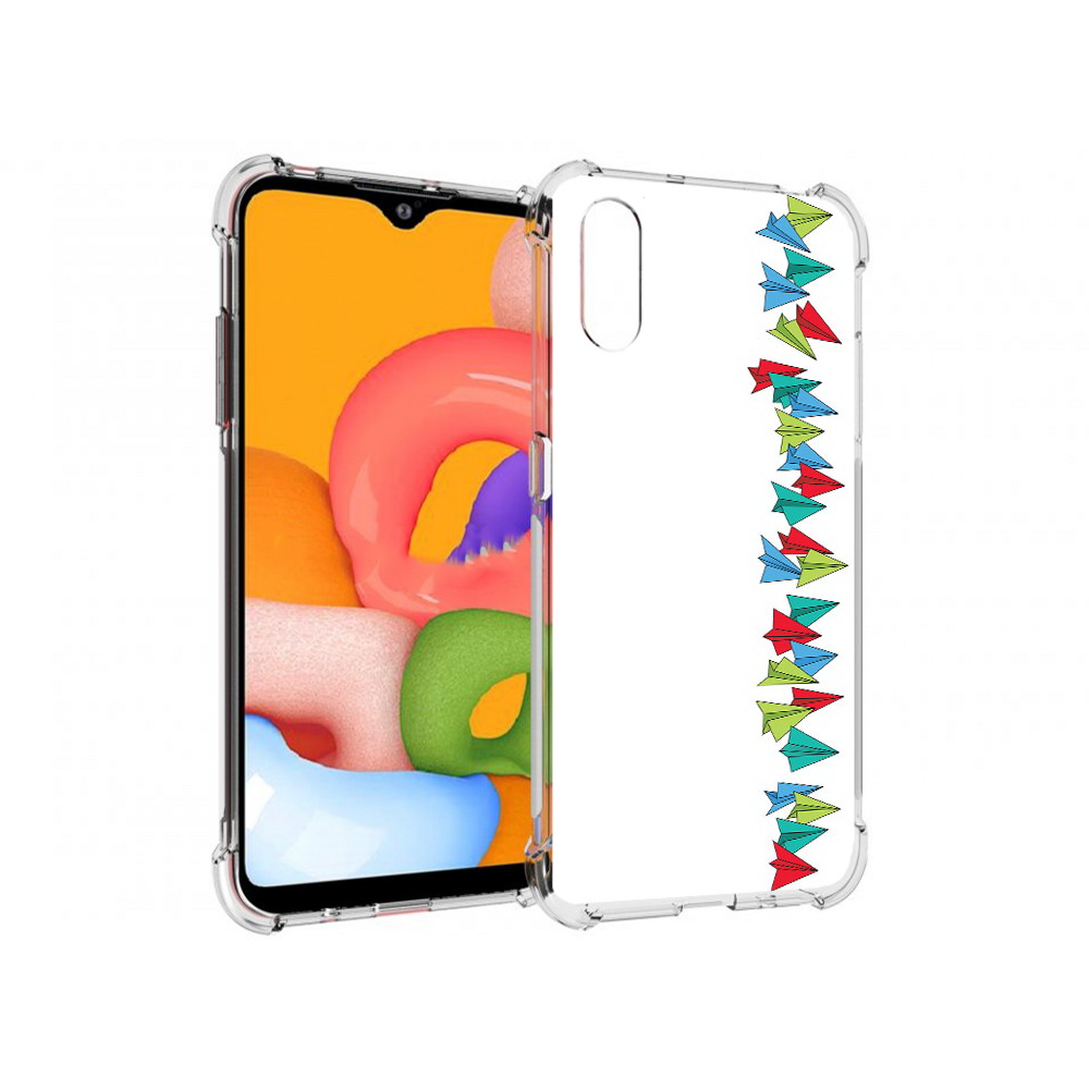 

Чехол MyPads Tocco для Samsung Galaxy A01 самолетики из листочков (PT144711.509.593), Прозрачный, Tocco