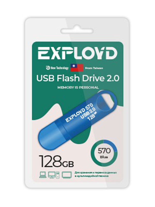 

Флешка Exployd 570 128ГБ Blue (EX-128GB-570-Blue), 570