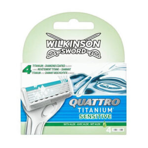 фото Сменные кассеты для бритвы wilkinson sword quattro titanium sensitive 4 шт