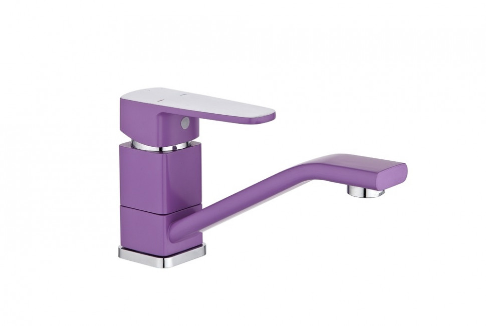 ЭВЕРЕСТ В45-02720 ФИОЛЕТОВЫЙ, Смеситель для кухни (крепление латунная гайка) набор для фитнеса эспандер ленточный скакалка скоростная цвет фиолетовый