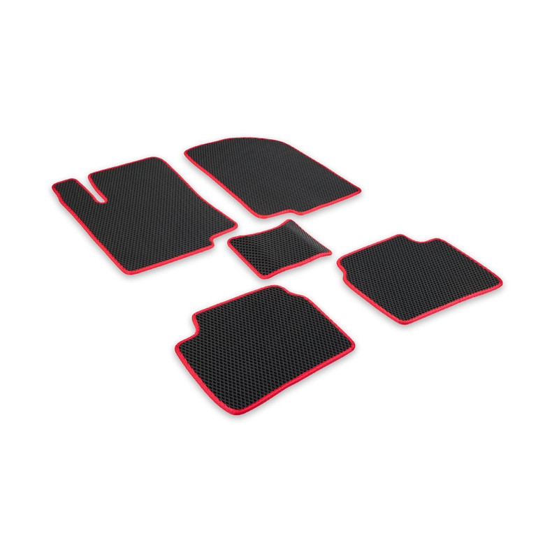 

Комплект ковриков в салон ЭВА CellMat Киа Церато II, черный-красный, Cerato