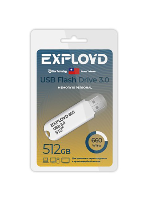 

Флешка Exployd 660 512ГБ White (EX-512GB-660-White), 660