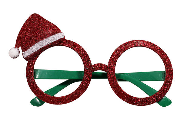 фото Карнавальные аксессуары гк сфера карнавальные очки пласт. блестящие колпак санты сбоку