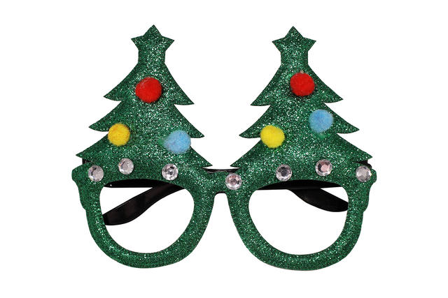 фото Карнавальные аксессуары гк сфера карнавальные очки елочки нарядные зеленые