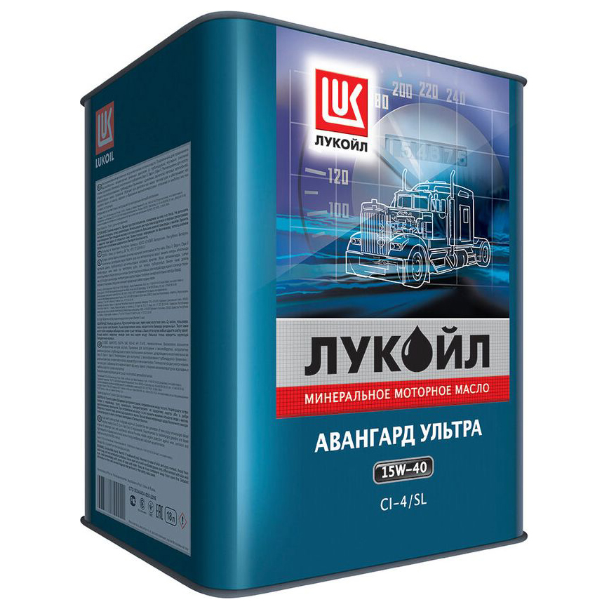 фото Моторное масло lukoil авангард ультра ci-4/sl 15w40 18 л