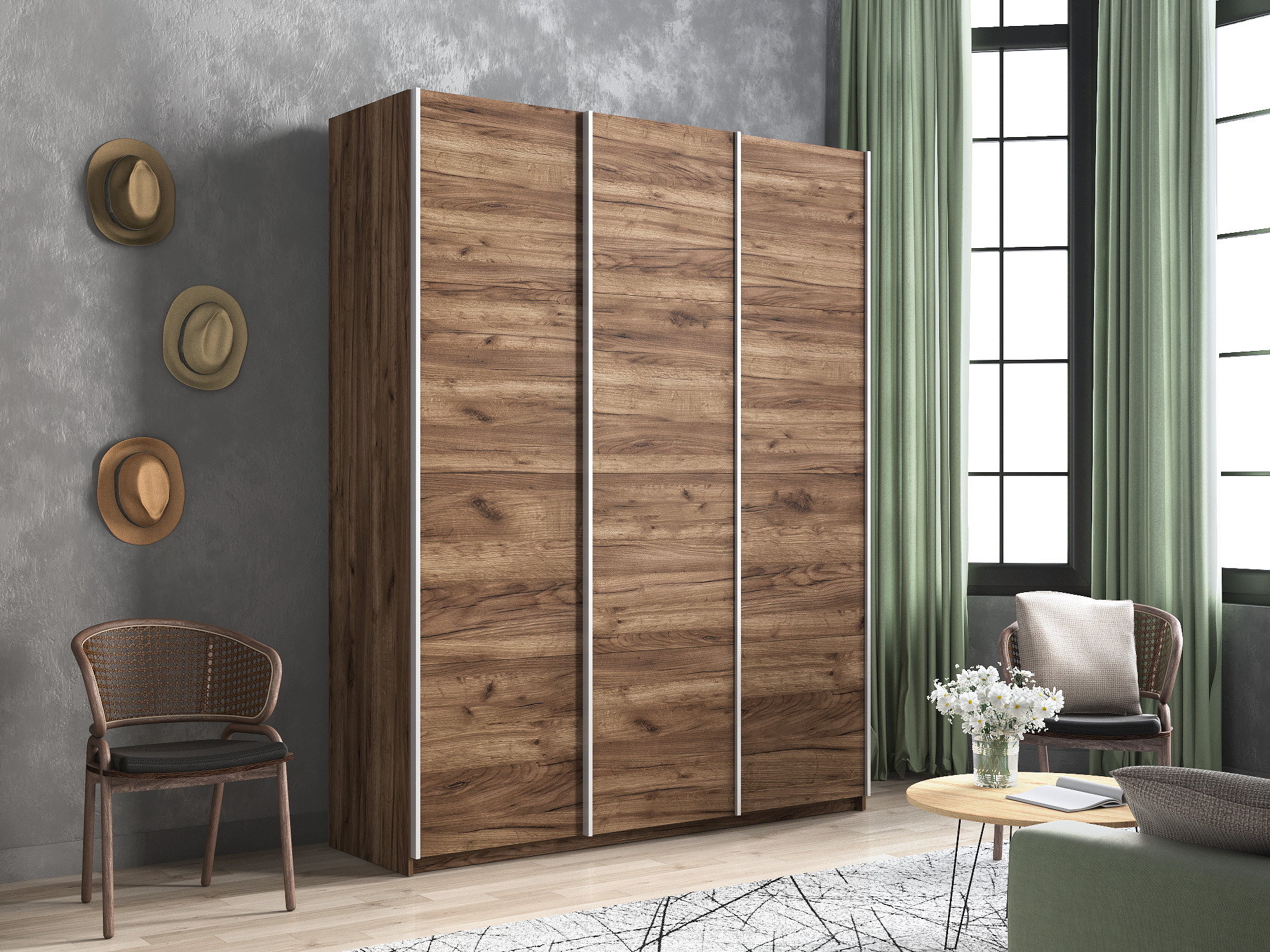 

Шкаф-купе Е1 Прайм 210х57х230, Крафт табачный, Коричневый, Прайм