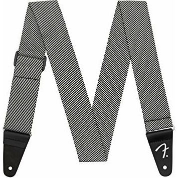 фото Ремень для гитары fender strap modern tweed white black