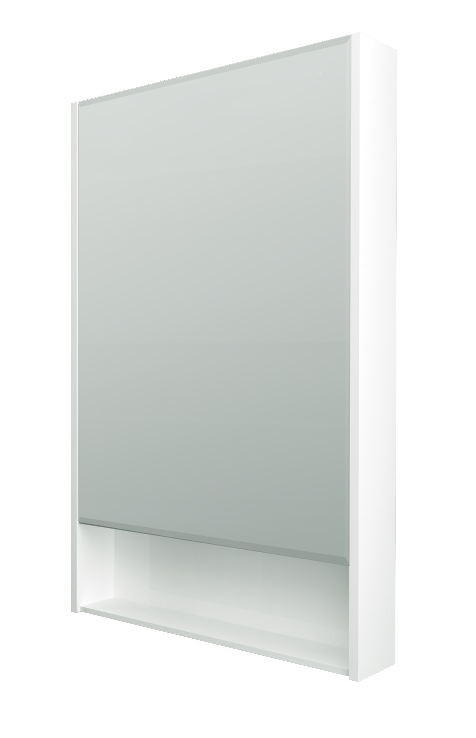фото Шкаф-зеркало для ванной 1marka mira 60 белый глянец