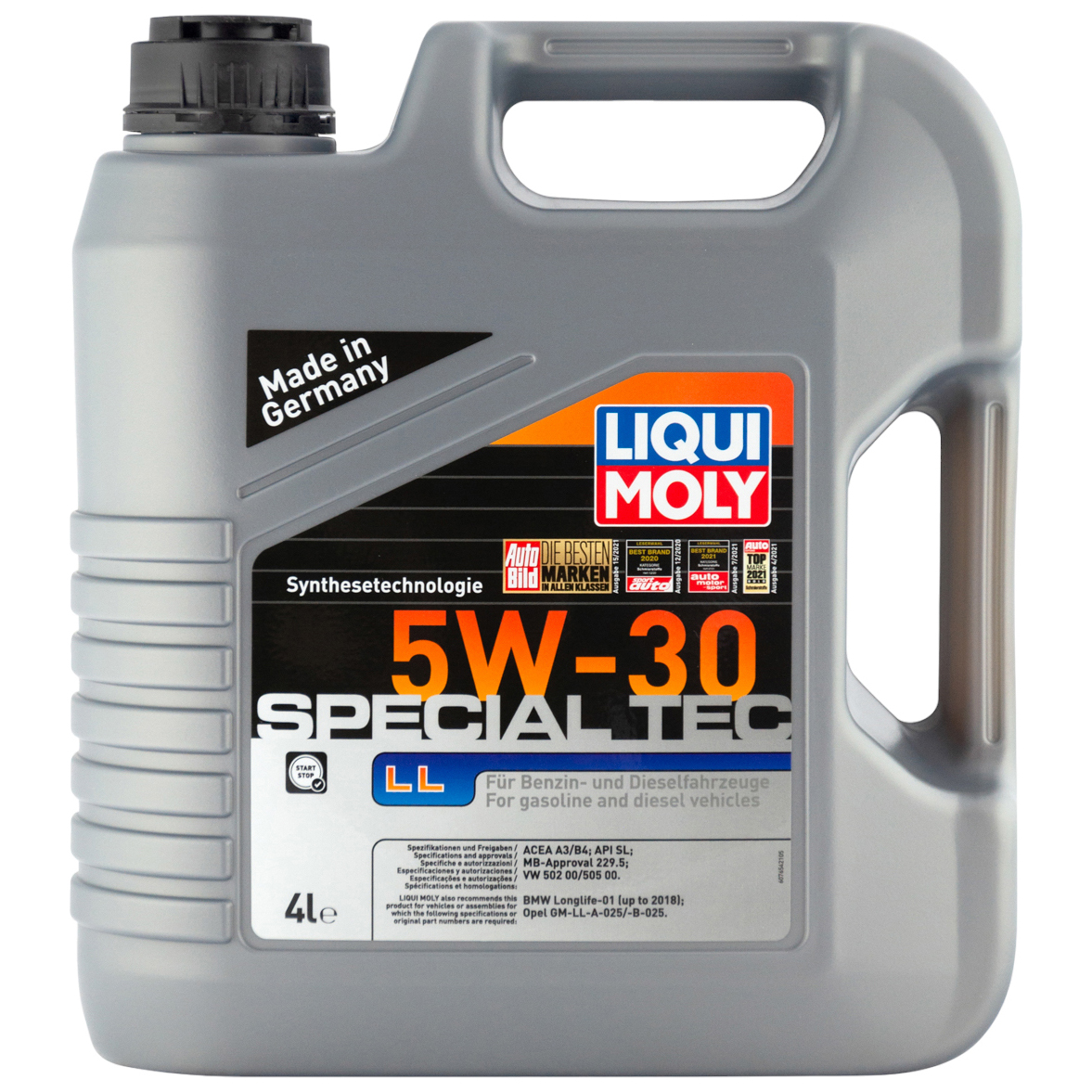 

Моторное масло LIQUI MOLY синтетическое Special Tec Ll A3/B4 Sl/Cf 5W30 Hc 4л