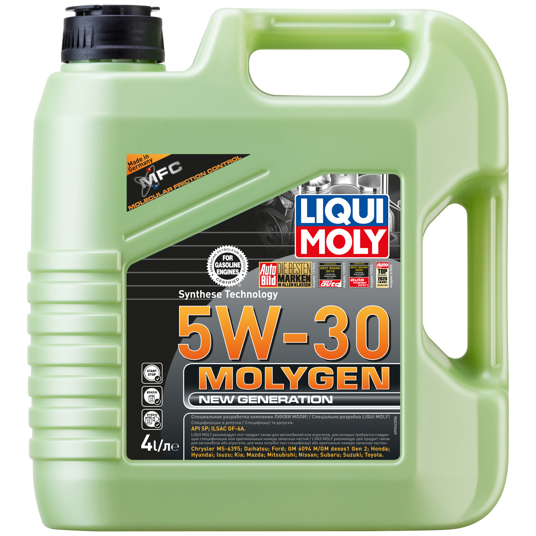 

Моторное масло LIQUI MOLY синтетическое Molygen Generation 5W30 4л