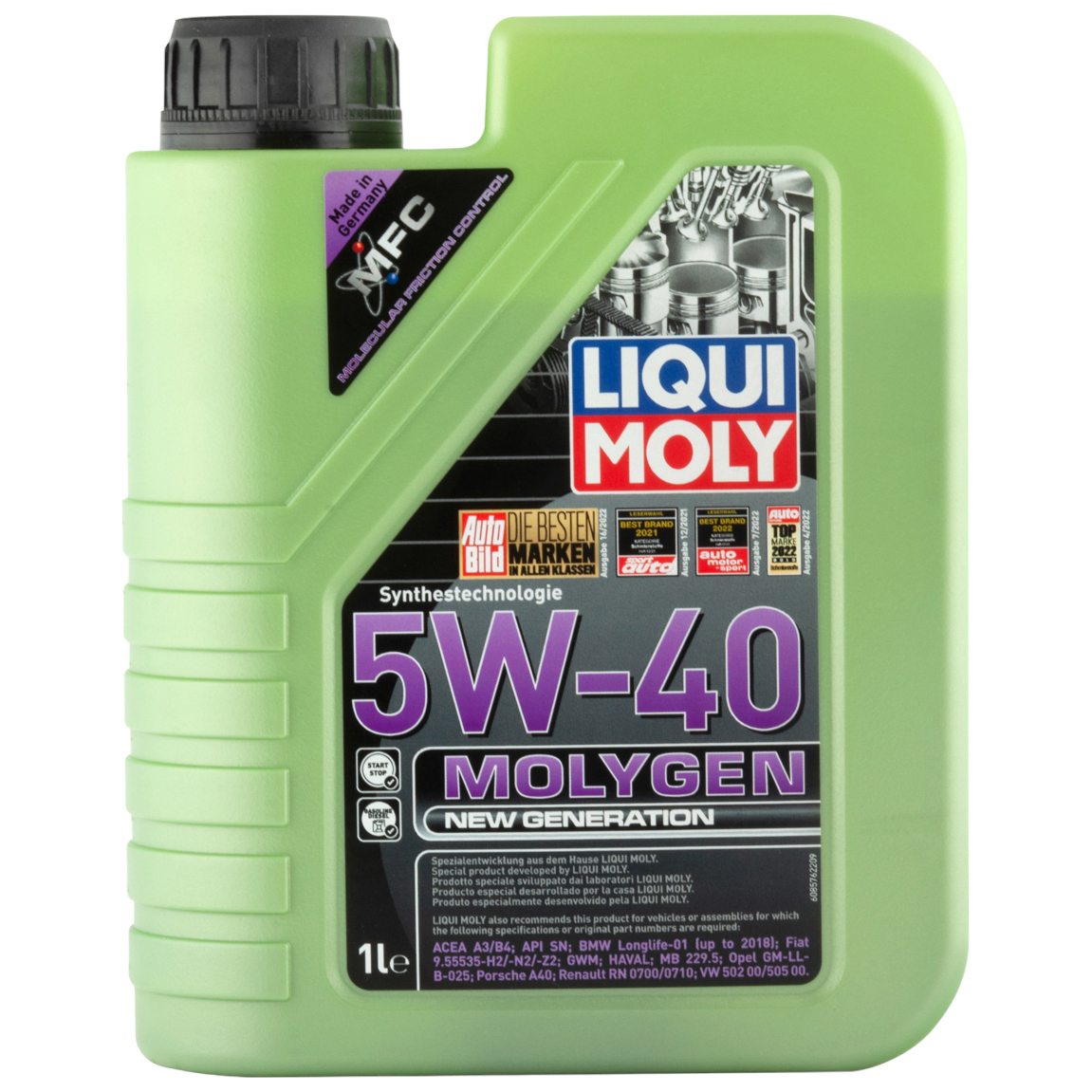 

Моторное масло LIQUI MOLY синтетическое Molygen Generation 5W40 1л