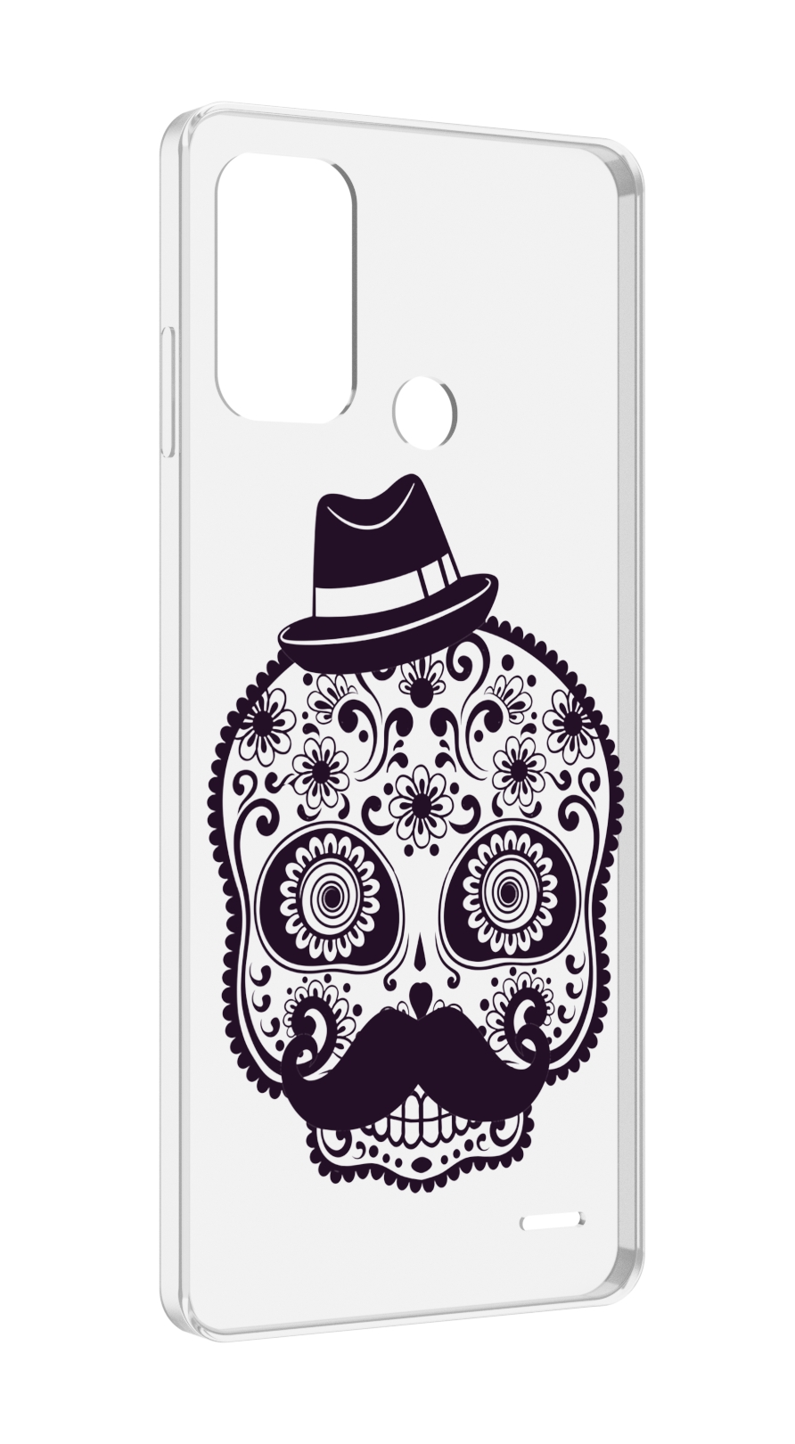 

Чехол MyPads разрисованный скелет для ZTE Blade A52, Прозрачный, Tocco