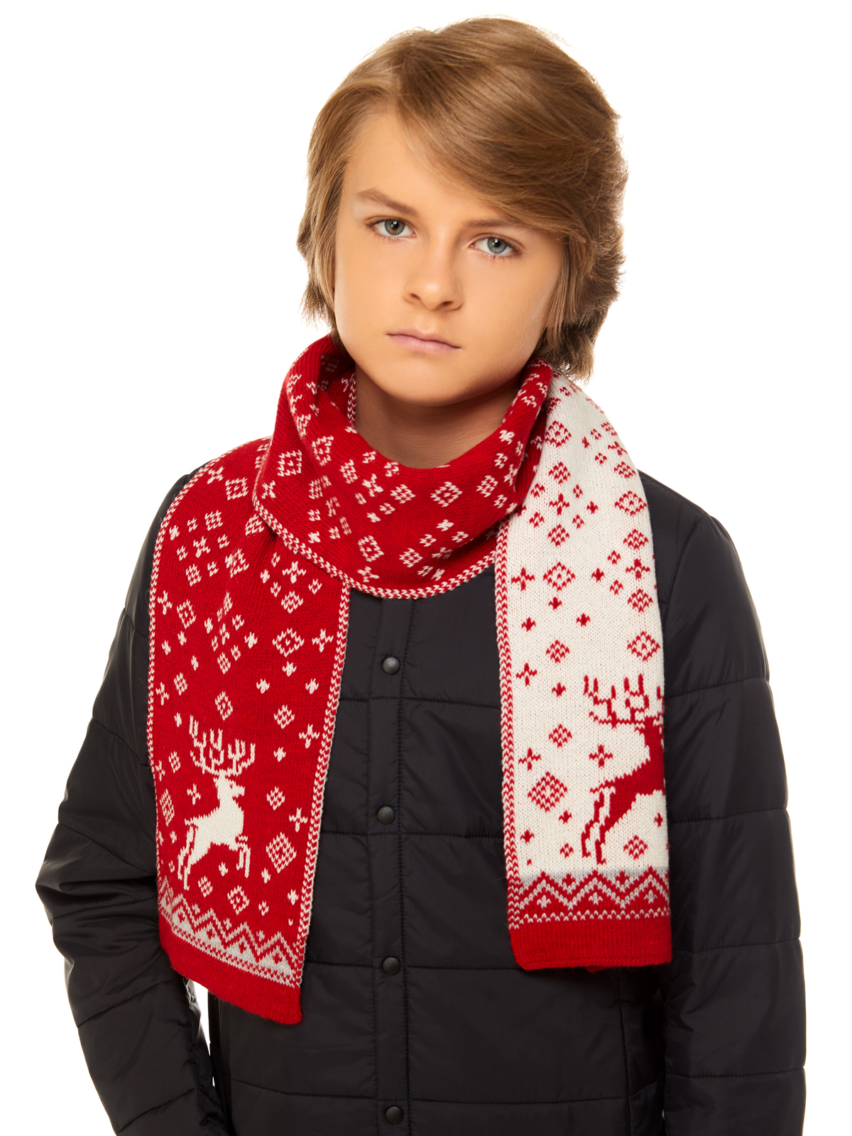 

Шарф детский Scandica Deers красный One Size, 2047SCATB
