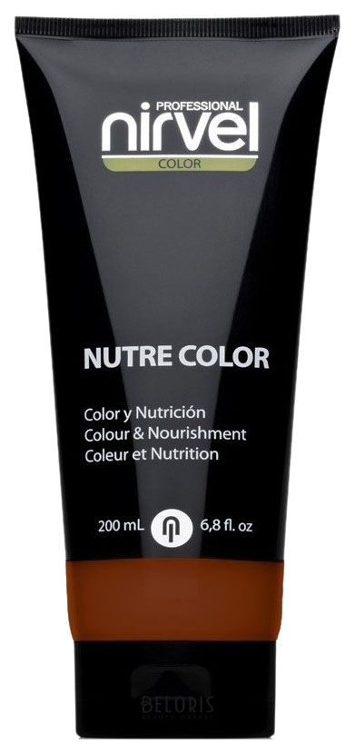 Гель-маска Nirvel Professional Nutre Color Dark Brown, Темно-коричневая, 200 мл