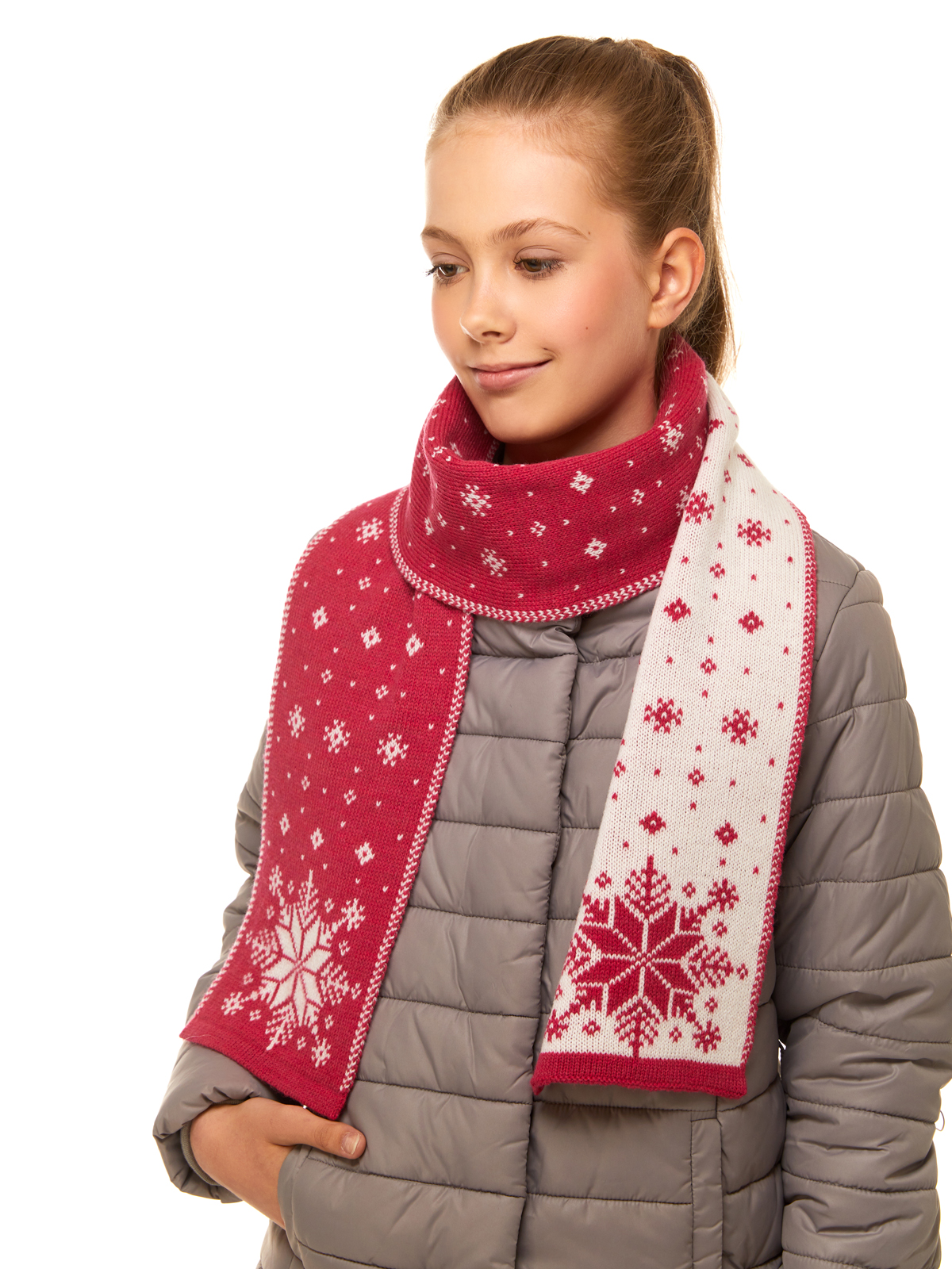 

Шарф детский Scandica Arctic Star азалия/белый One Size, 079SCATG