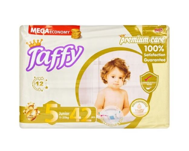 Детские подгузники Taffy PREMIUM CARE №5 11-25 кг 42 шт