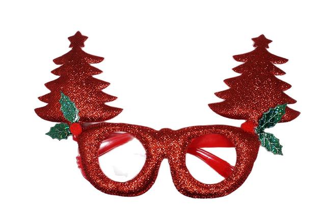 фото Карнавальные аксессуары гк сфера карнавальные очки ёлочки красные
