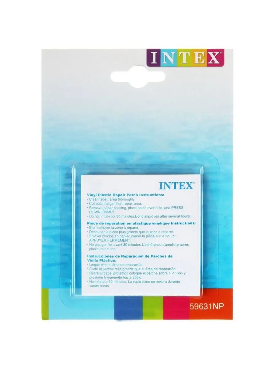 

Ремкомплект для бассейна, 6 самоклеящихся заплат,Intex, Прозрачный