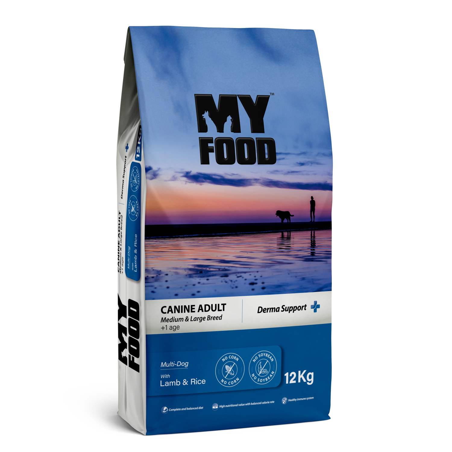 

Сухой корм для собак средних и крупных пород Myfood, с ягненком и рисом, 12 кг