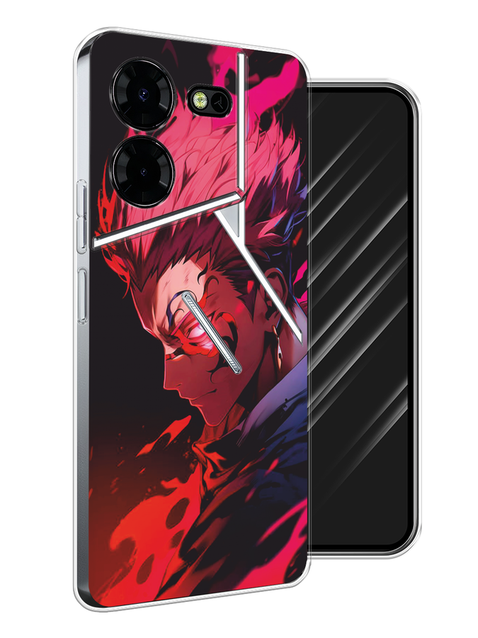 

Чехол Awog на Tecno Pova 5 Pro 5G "Взгляд Сукуны", Розовый;красный;черный, 304550-1
