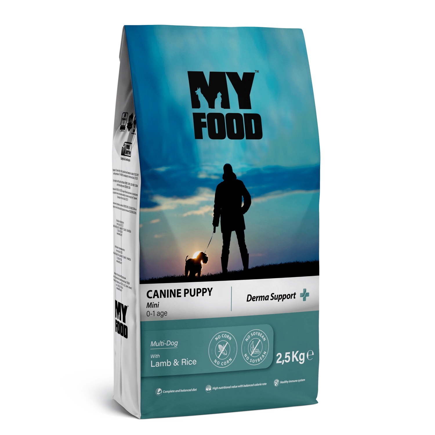 

Сухой корм для щенков Myfood, для малых пород, ягненок и рис, 2,5 кг