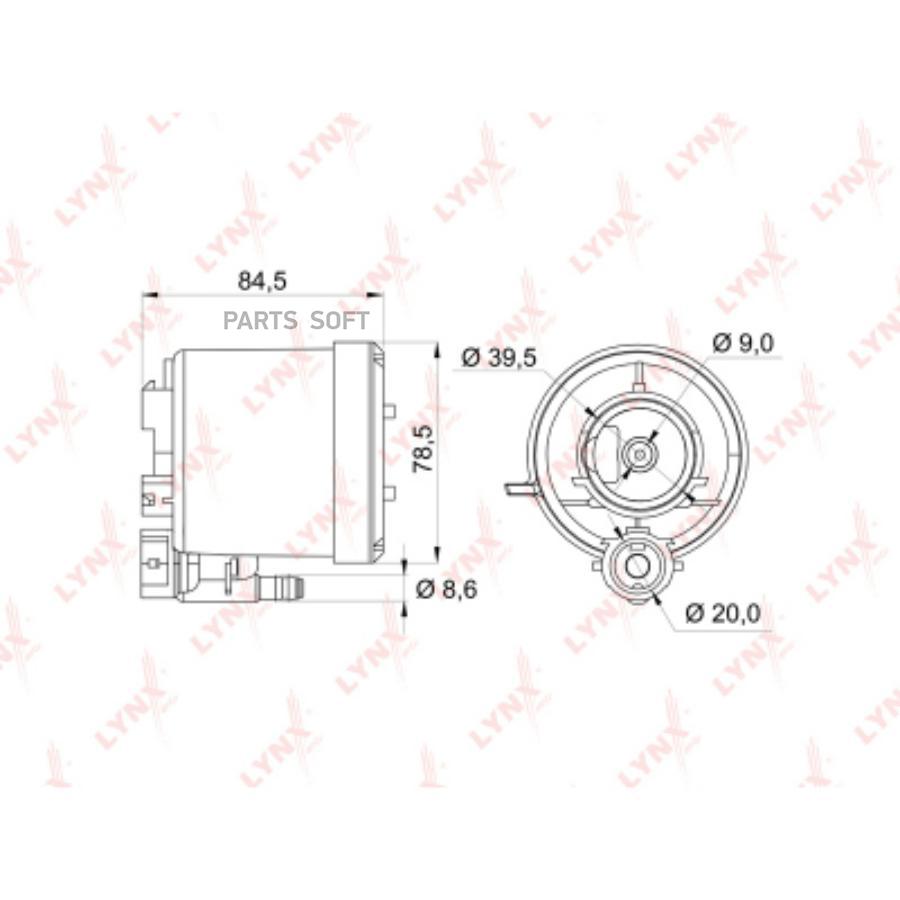 Фильтр топливный LYNXauto LF-163M