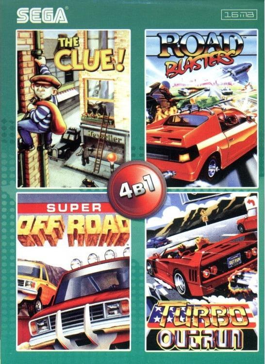 Сборник игр 4 в 1 AA-4103 CLUE / ROAD BLASTERS / SUPER OFF ROAD / TURBO OUTRUN (16 bit)