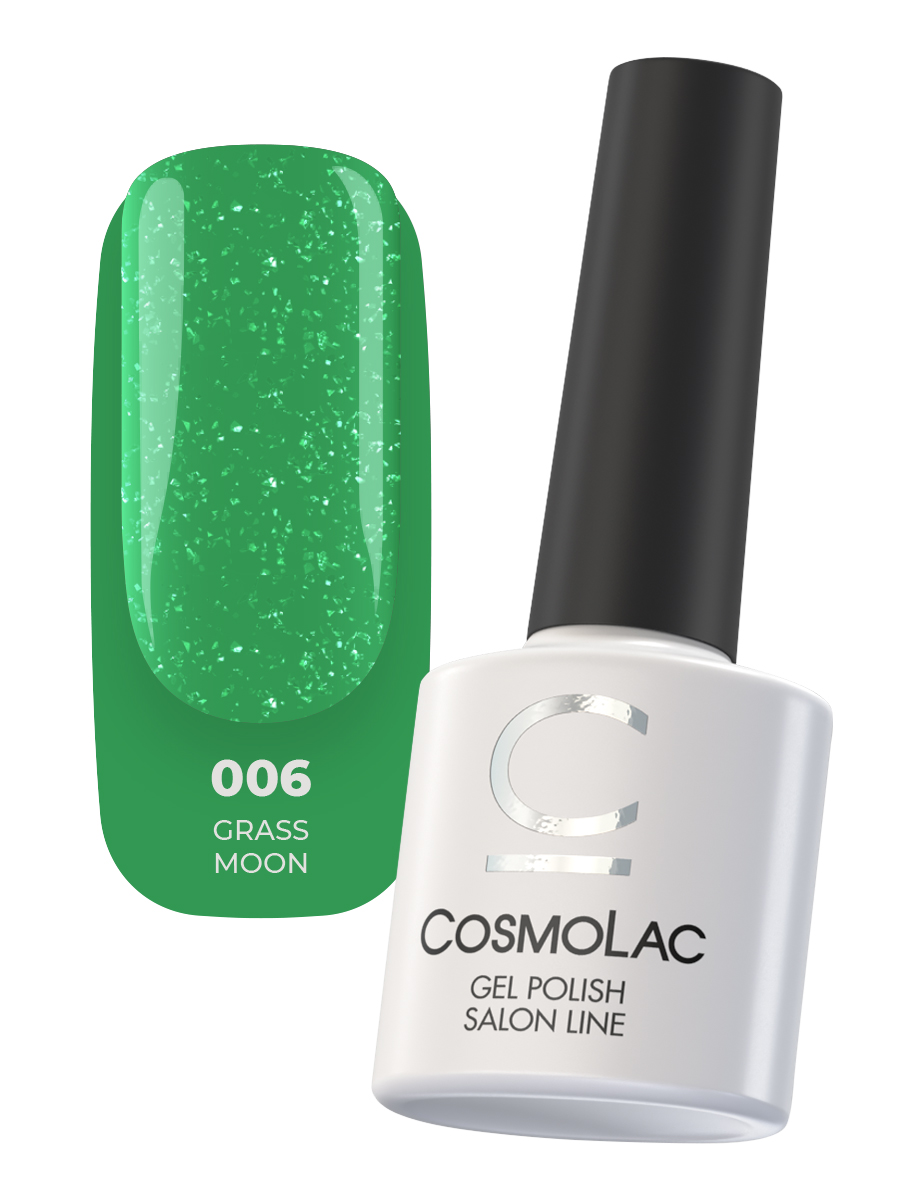 

Гель-лак с поталью CosmoLac MOON SPARKLE 06 7,5 мл, Зеленый, MOONSPARKLE06