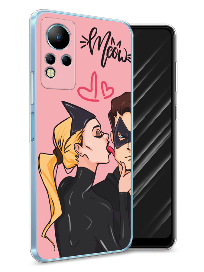 

Чехол Awog на Infinix Note 11/12 G88 "Kiss of Cat Woman", Розовый;черный;бежевый, 3100450-1