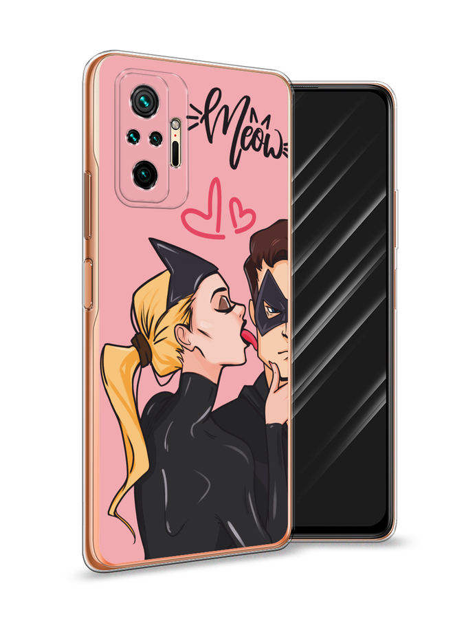 

Чехол Awog на Xiaomi Redmi Note 10 Pro "Kiss of Cat Woman", Розовый;черный;бежевый, 310050-1