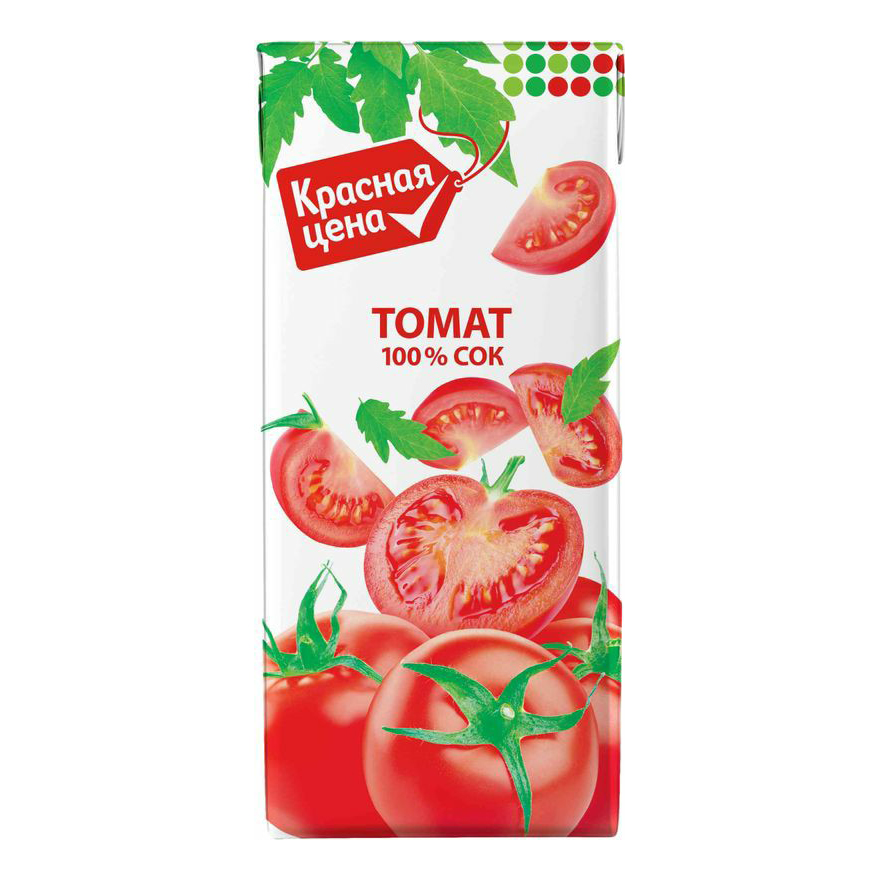 Сок Красная цена с мякотью томатный 0,95 л