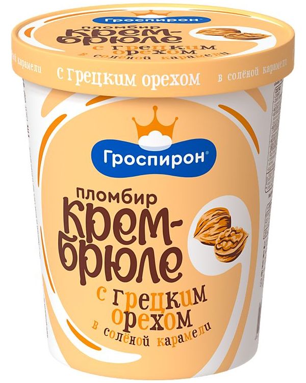 

Мороженое пломбир Гроспирон крем-брюле с грецким орехом 420 г