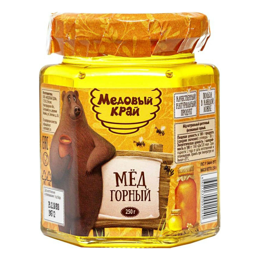

Мед Медовый край Горный цветочный 250 г