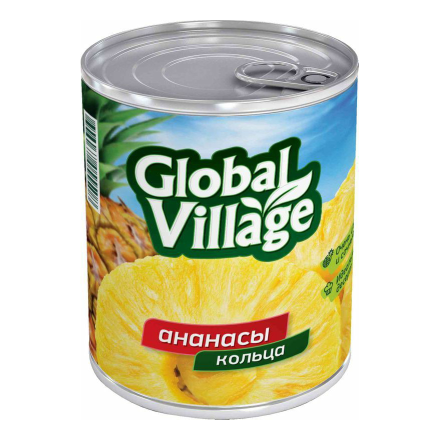 Ананасы Global Village кольца 580 мл