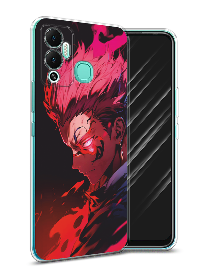 

Чехол Awog на Infinix Hot 12 Play "Взгляд Сукуны", Розовый;красный;черный, 3101750-1
