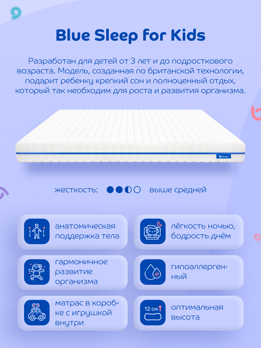 Матрас детский Blue Sleep for Kids 90x180 см