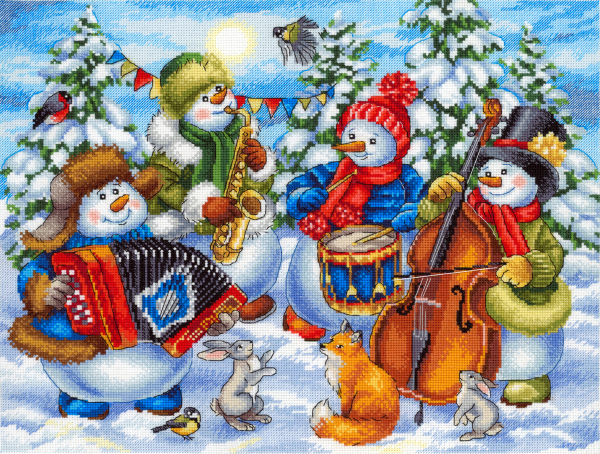 

Набор для вышивания М.П.Студия НВ-871 Весёлый оркестр 25 х 32 см
