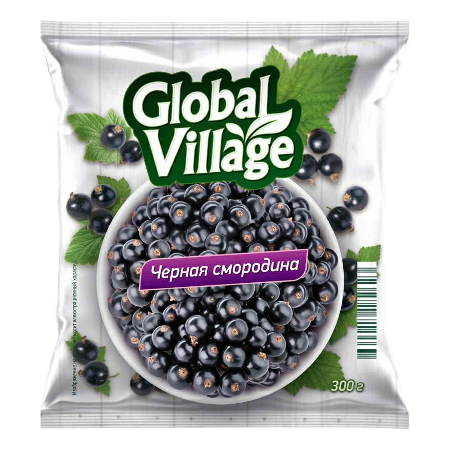 Смородина черная Global Village быстрозамороженная 300 г