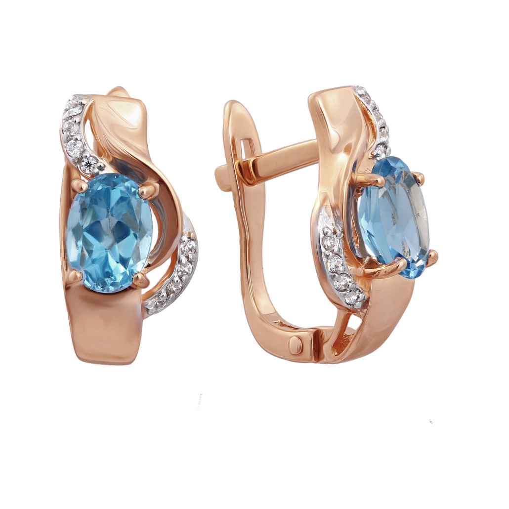 

Серьги из красного золота с топазом Золото Дисконт 0710213738-пд, 0710213738-пд