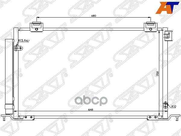 

SAT Радиатор кондиционера TOYOTA AVENSIS AZT25# 03-08