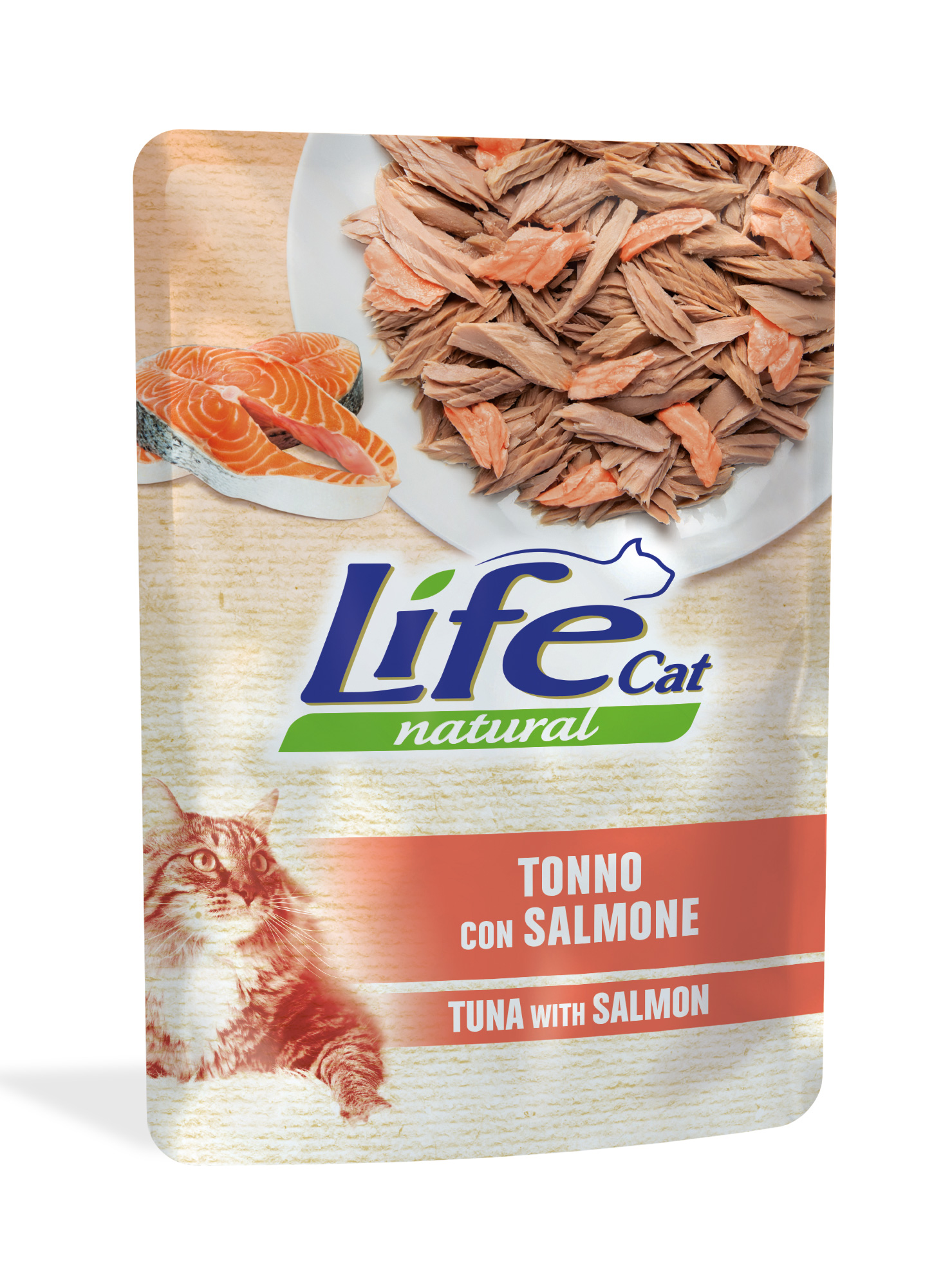 

Консервы для кошек Lifecat tuna, тунец с лососем, 70 г, Natural