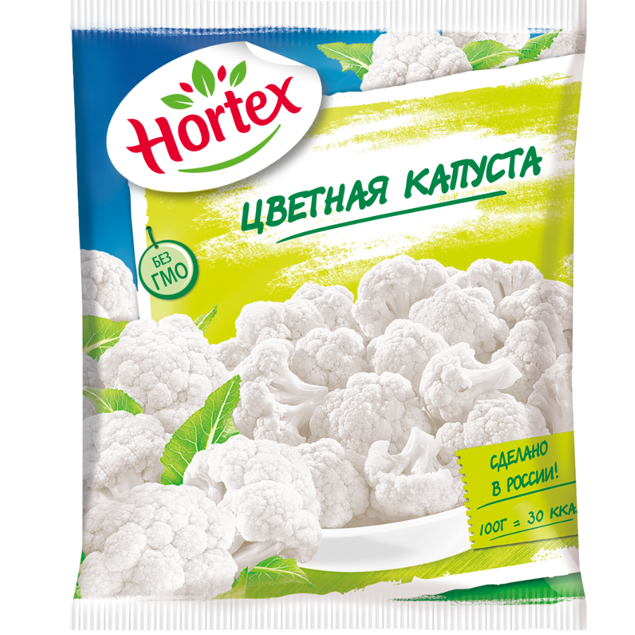 

Капуста цветная Hortex быстрозамороженная 400 г