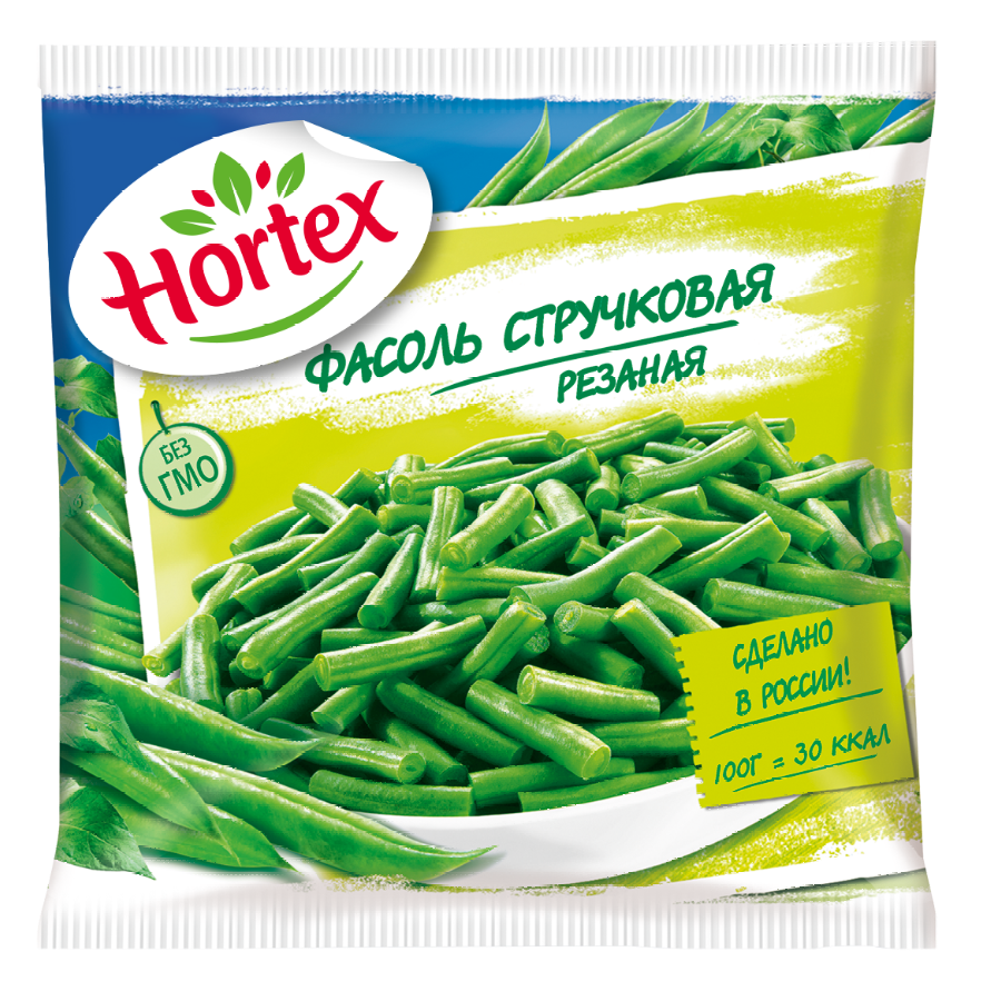 Фасоль стручковая Hortex резаная свежезамороженная 400 г