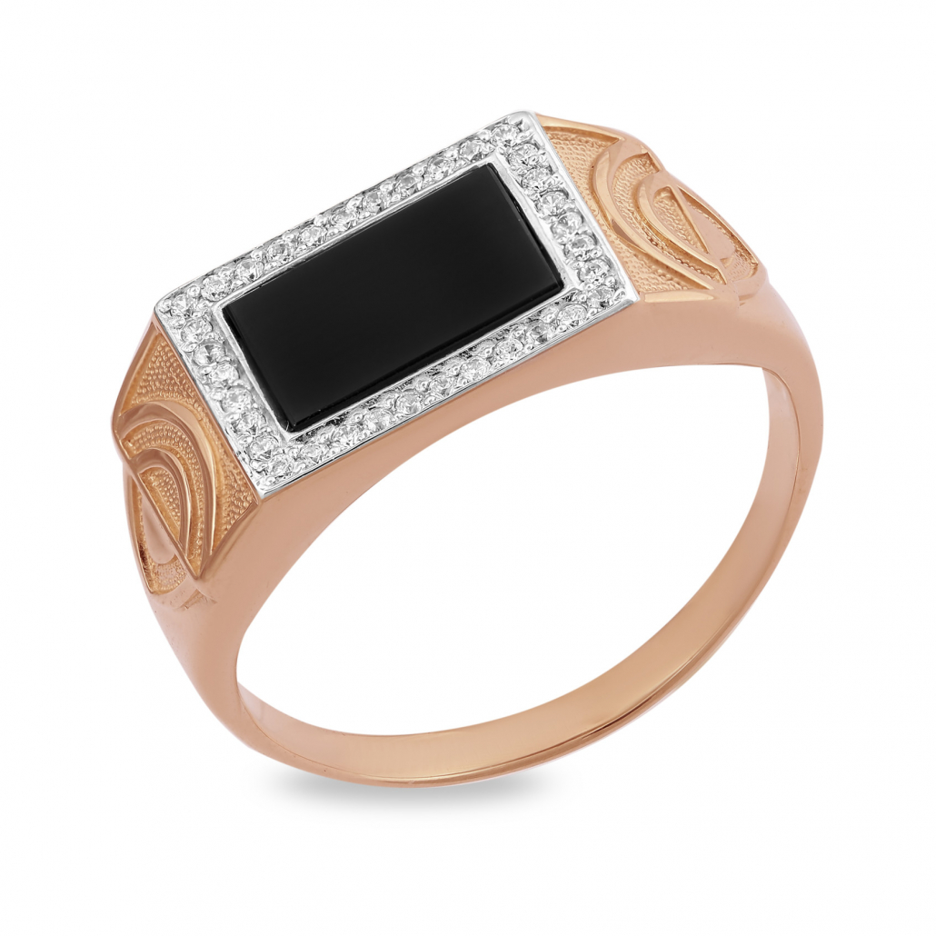 

Кольцо печатка из красного золота с ониксом р. 20.5 Золото Дисконт 1110217315-пд, 1110217315-пд